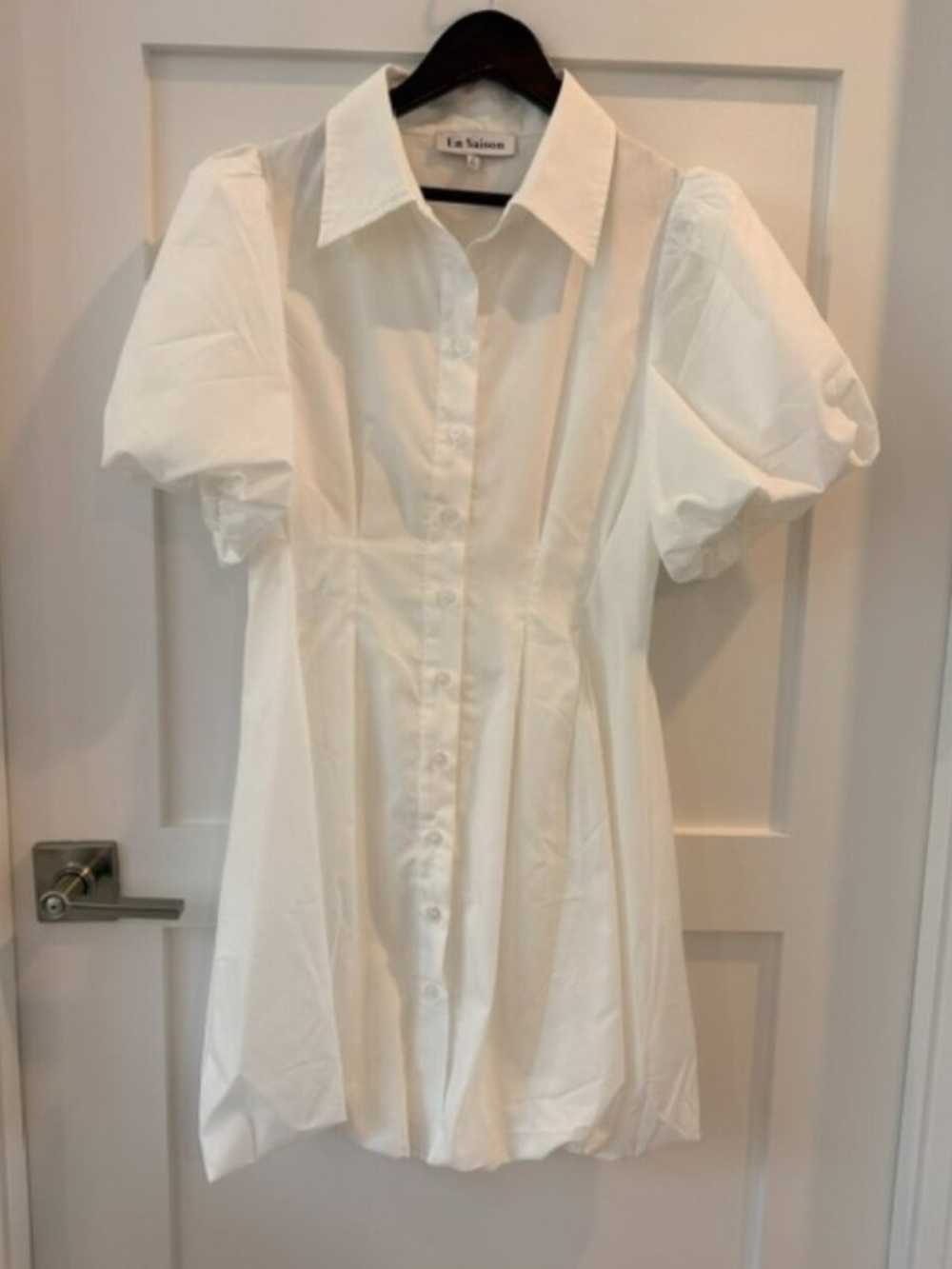 En Saison White Bubble and Puff-Sleeve Dress Size XS - Picture 2 of 5